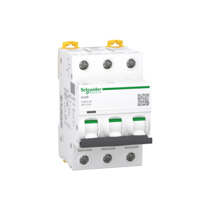 Schneider A9F75316 C60N 3P 16A D CURVE 10KA