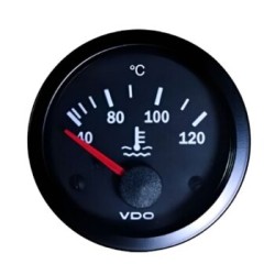 VDO Temperature Gauge Cockpit Vis 40 120°c Coolant 52mm 12V Spin Ring