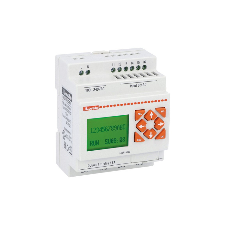 Lovato OMNI-LV-LRD10RA240 LRD10RA240 Micro PLC 100-240VAC 6inputs - 4outputs