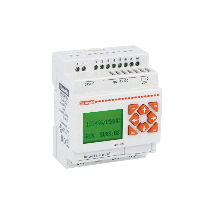 Lovato OMNI-LV-LRD12RD024 LRD12RD024 Micro PLC 24VDC 8inputs-4outputs