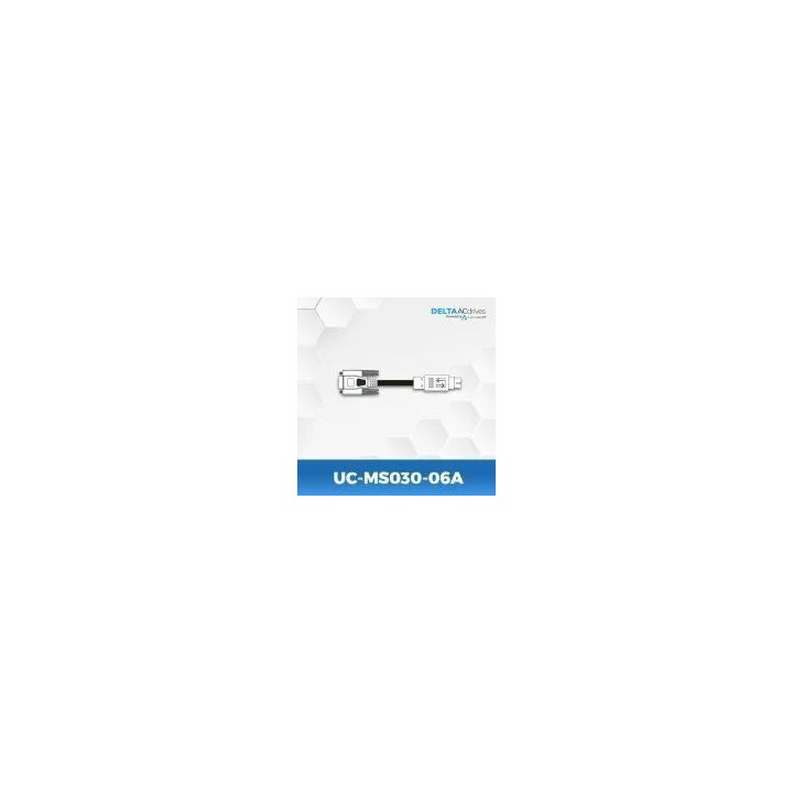 Delta UC-MS030-06A Com Cable Male Mini DIN To DB9 - Male 3mtr