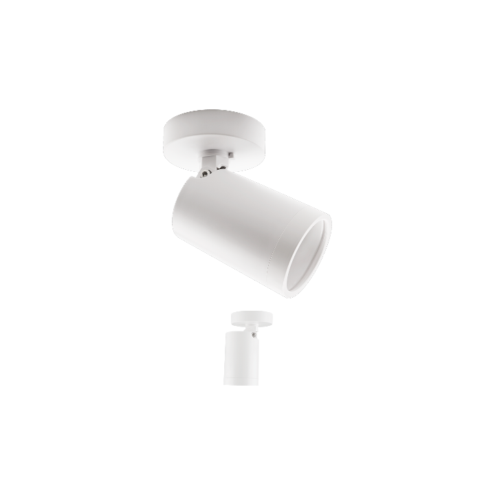 Pioled R340 Coastline 1Light White GU10 Surface Mount Spotlight