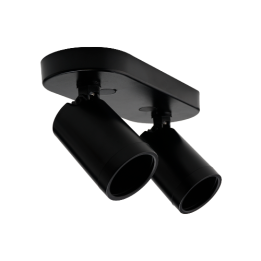 Pioled R343 Coastline 2Light Black GU10 Surface Mount Spotlight