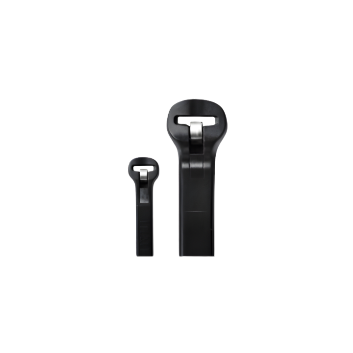 CTSB400X8 400mm x 8mm Steel Barb Lock Nylon Cable Tie UV Black