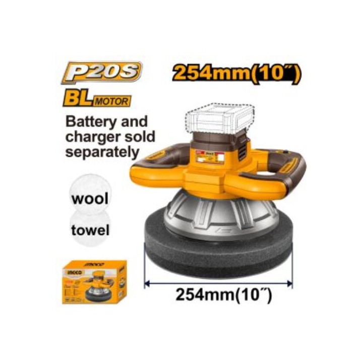INGCO COPLI202548 Polisher 20V PS+C/L 254MM