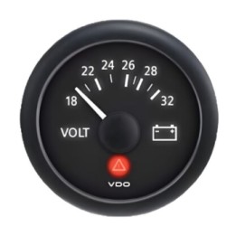 VDO Voltmeter Singleviu 52mm 24V (16 32)