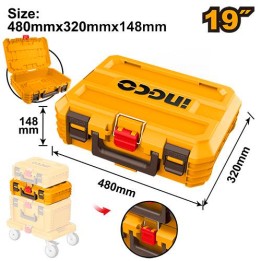 INGCO PBXS102 Stackable Toolbox 475X320X148MM 15KG P/CLIP