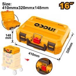 INGCO PBXS101 Stackable Toolbox 410X320X148MM 15KG P/CLIP