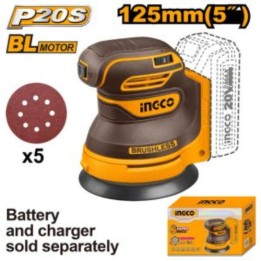 INGCO CROSLI2002 Sander 20V PS+ C/L 125MM+ 5P