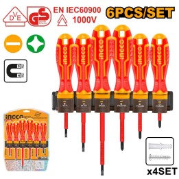 INGCO HKISD0608 SCREWDRIVER SET 6PCE 1000V