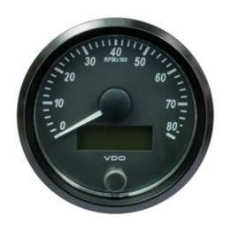 VDO Tachometer Singleviu 80mm 8000 Rpm 12V/24V