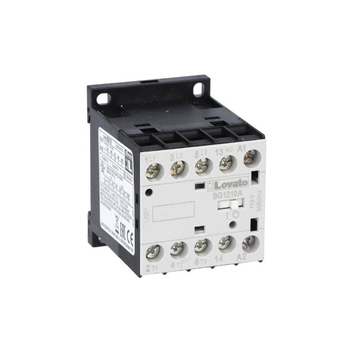 Lovato OMNI-LV-0000681 BG1210 12A 3Pole 4KW 1NO Miniature Contactor - Select Voltage / 230VAC