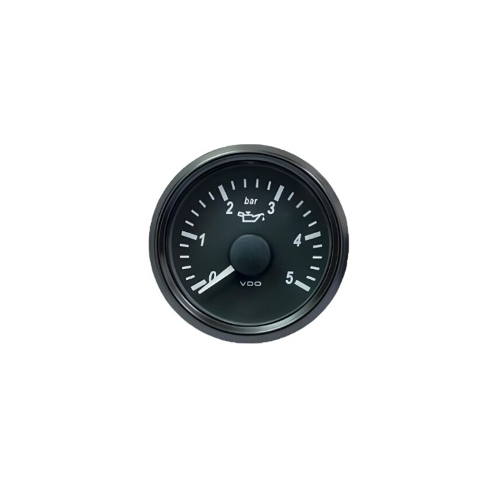 VDO A2C3833160030 Pressure Gauge Singleviu 52mm 5 Bar Oil 10 184ohm 12/24v