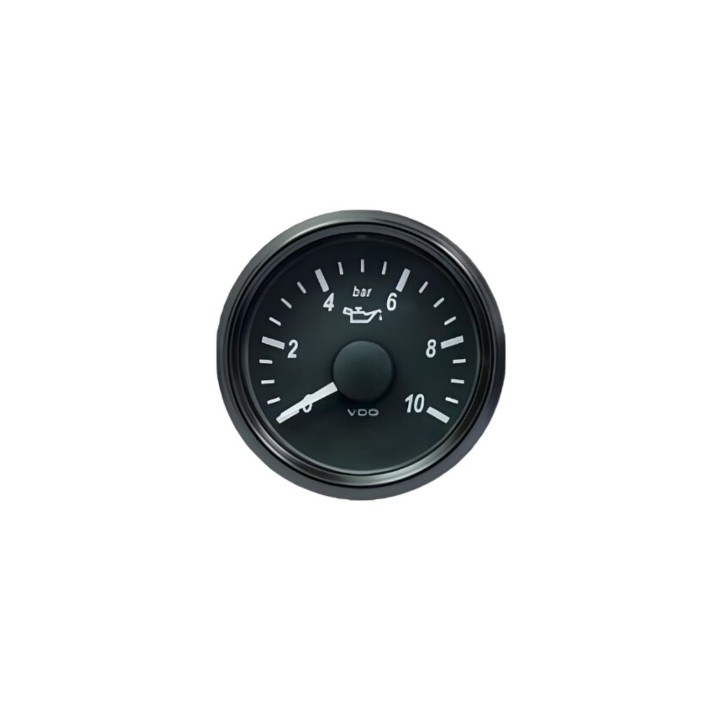 VDO A2C3833170030 Pressure Gauge Singleviu 52mm 10 Bar Oil 10 184ohm 12V/24V