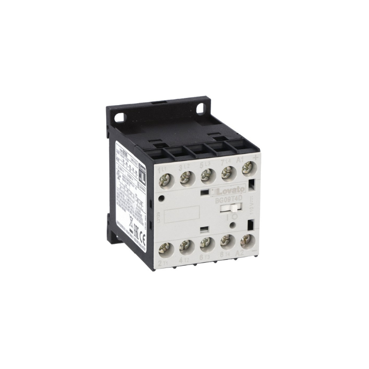 Lovato OMNI-LV-0000678 BG09T4 9A 4Pole 4KW 4NO Miniature Contactor - Select Voltage / 400VAC
