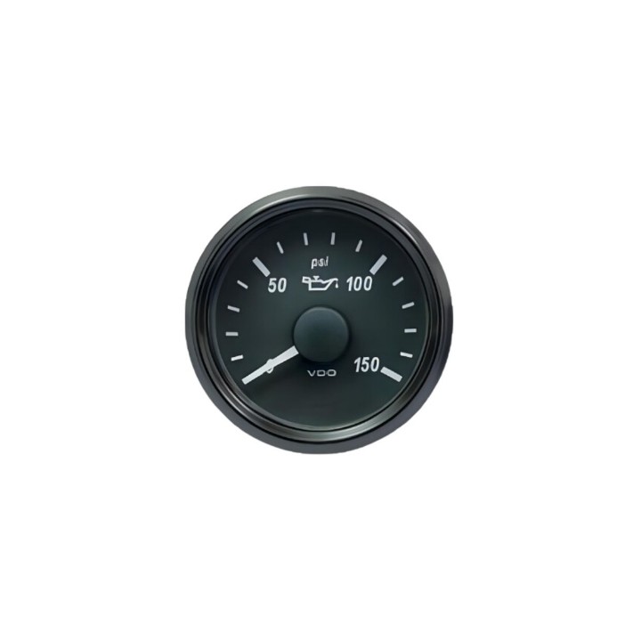 VDO A2C3833300030 Pressure Gauge Singleviu 52mm 150 PSI 10 184ohm 12V/24V