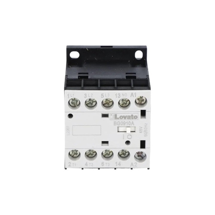 Lovato OMNI-LV-0000393 BG0910 9A 3Pole 4KW 1NO Miniature Contactor - Select Voltage / 24VAC