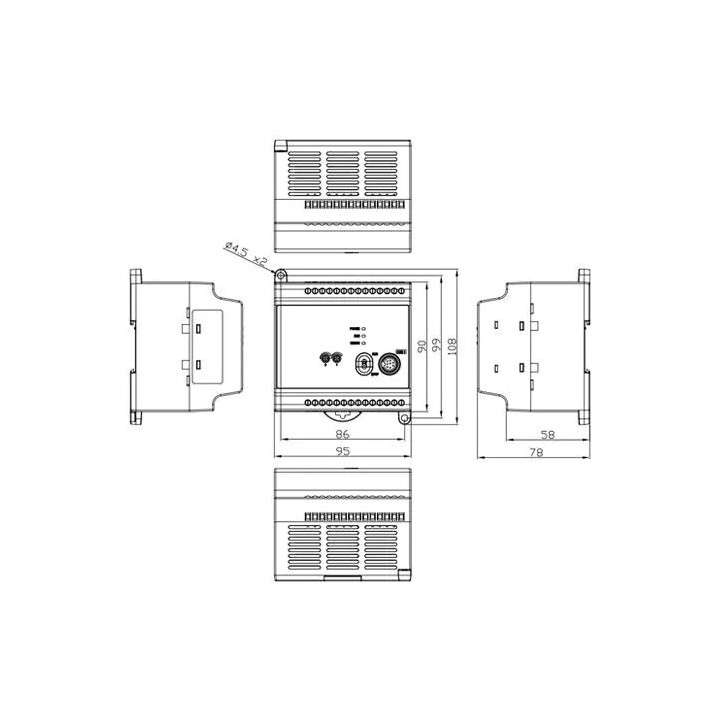Delta DVP16EC00R3 8DI+8DO EC 240VAC ECONO PLC