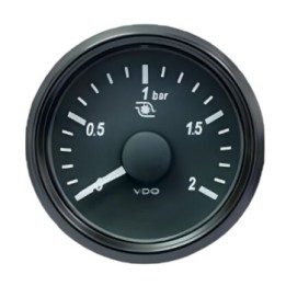 VDO Pressure Gauge Singleviu 52mm 2 Bar Turbocharger 10 184ohm 12/24v