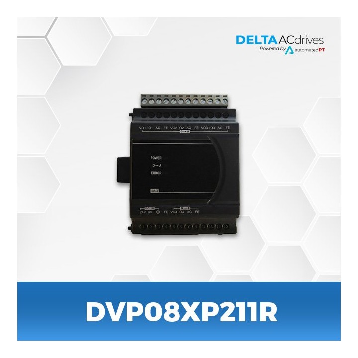 Delta DVP08XP211R 4DI+4DO EXTENSION RELAY ES2/EX2/EH