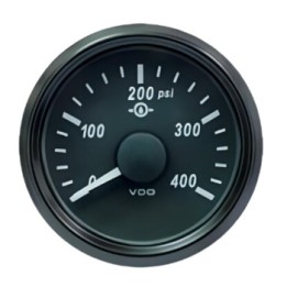 VDO Pressure Gauge Singleviu 52mm 400 PSI Trans 10 184ohm 12/24v