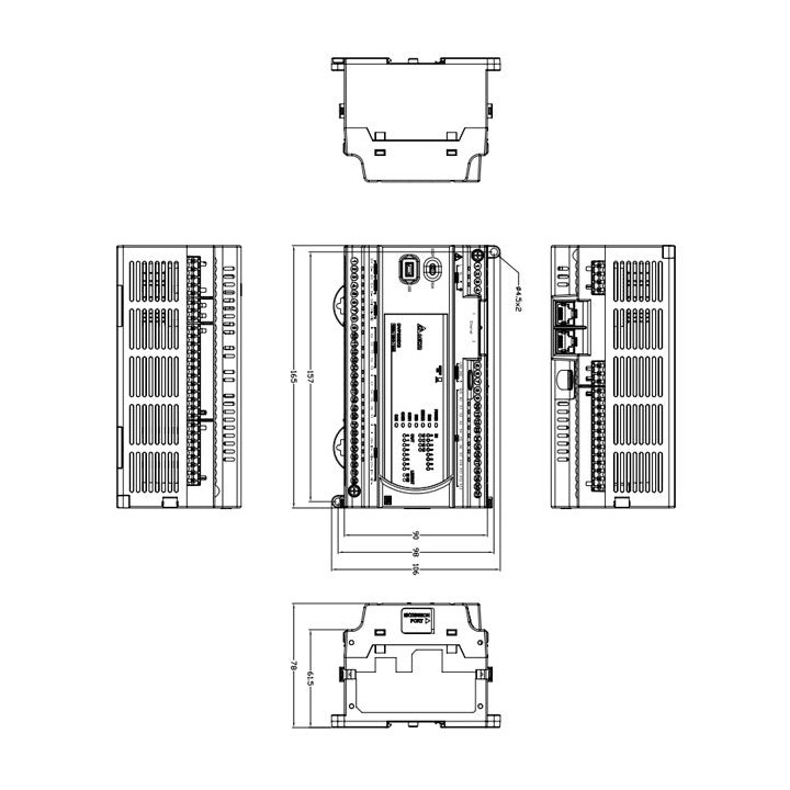 Delta DVP22EX300R 12DI+8DO 2AI 230VAC PLC RELAY