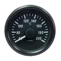 VDO Temperature Gauge Singleviu 52mm 200c Cyl 12/24v (gauge Only)