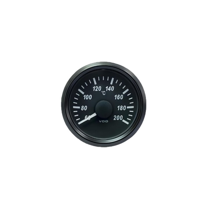 VDO A2C3833520001 Temperature Gauge Singleviu 52mm 200c Cyl 12/24v (gauge Only)