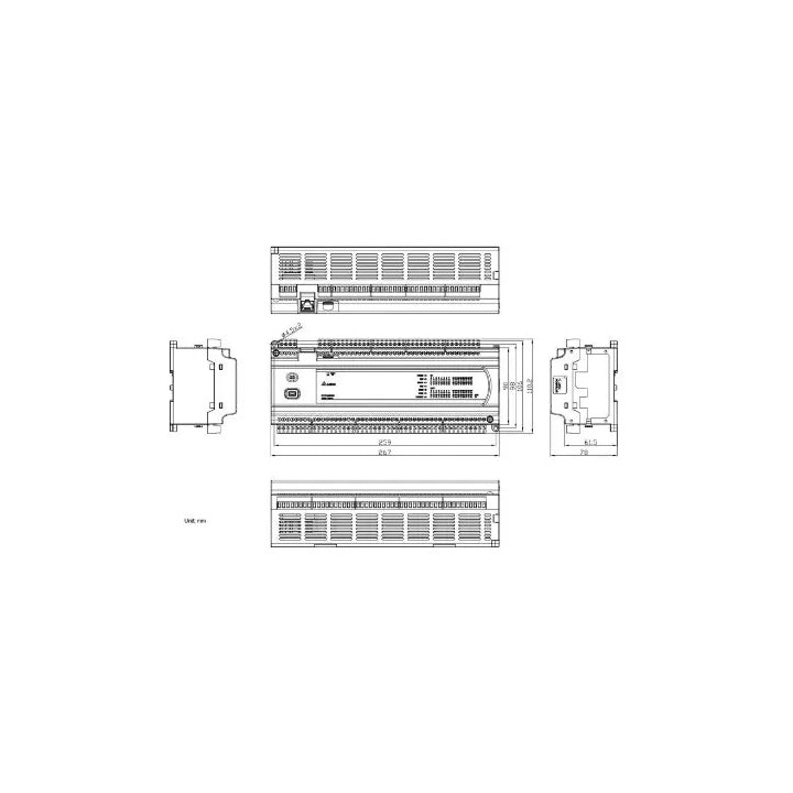 Delta DVP64ES300R 32DI+32DO ES3 230VAC PLC RELAY