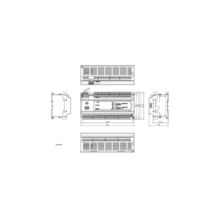 Delta DVP48ES300R 24DI+24DO ES3 230VAC PLC RELAY
