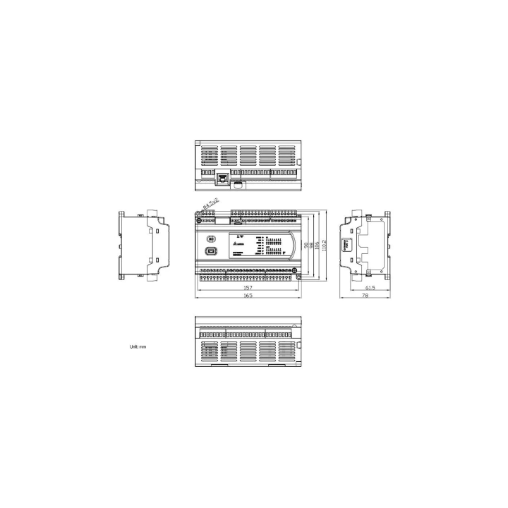 Delta DVP32ES300R 16DI+16DO ES3 230VAC PLC RELAY