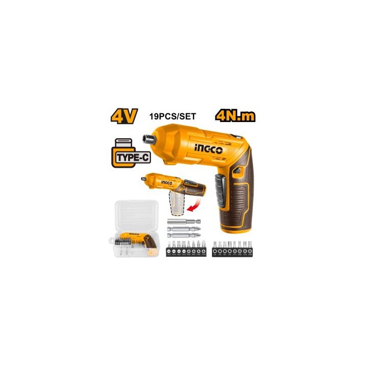 INGCO CSDLI0442 Screwdriver Cordless 20V PS+C/L + 1BIT