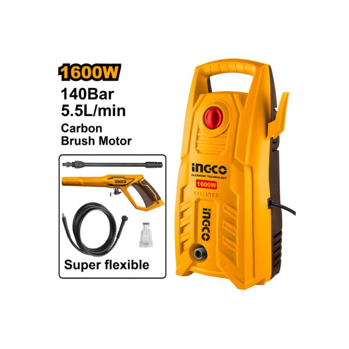 INGCO HPWR16008 High Pressure Washer 1600W 140BAR