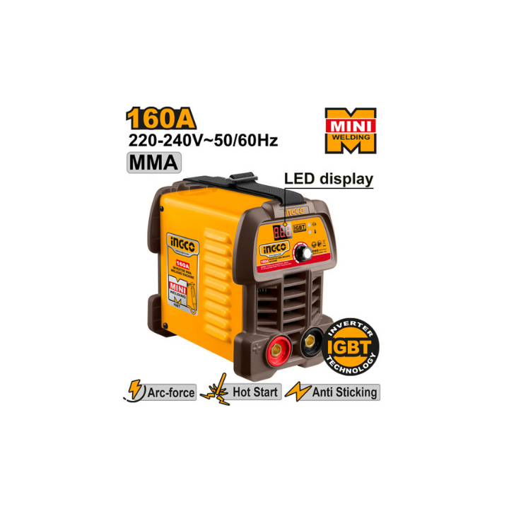 INGCO ING-MMA16049N Inverter IGBT 160A + Accessories