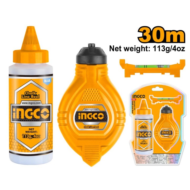 INGCO HCLR0130 Chalk Line Real Set 3 Pieces