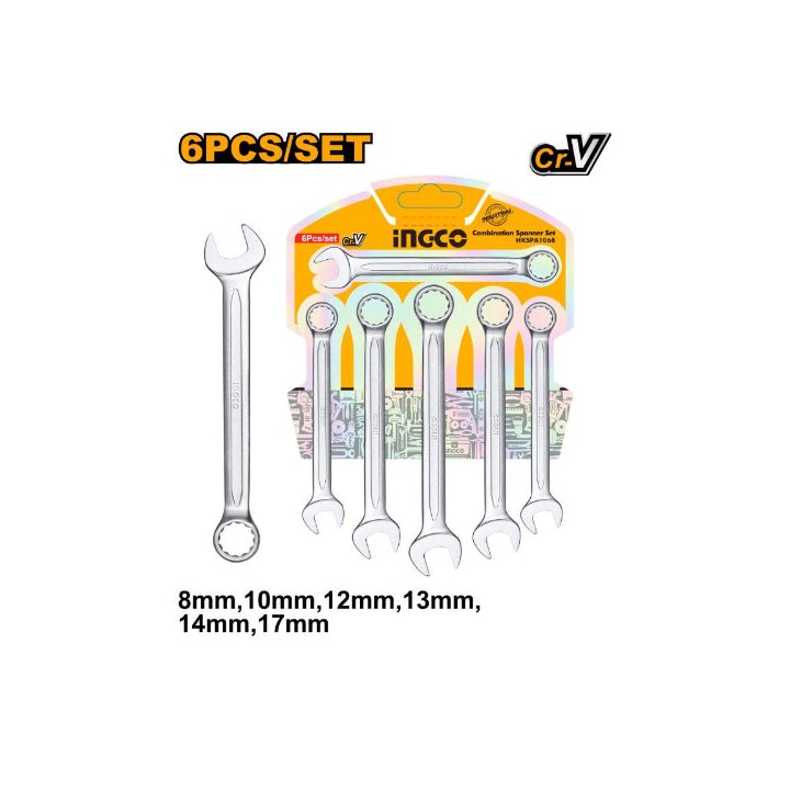 INGCO HKSPA1068 Spanner Set Combination 6 Pieces