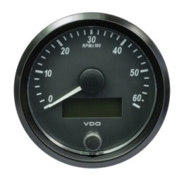 VDO Tachometer Singleviu 80mm 6000 Rpm 12V/24V