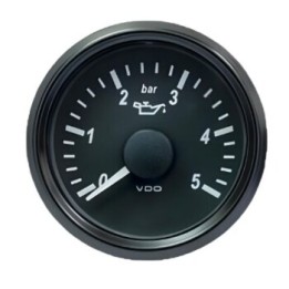 VDO Pressure Gauge Singleviu 52mm 5 Bar Oil 10 184ohm 12/24v