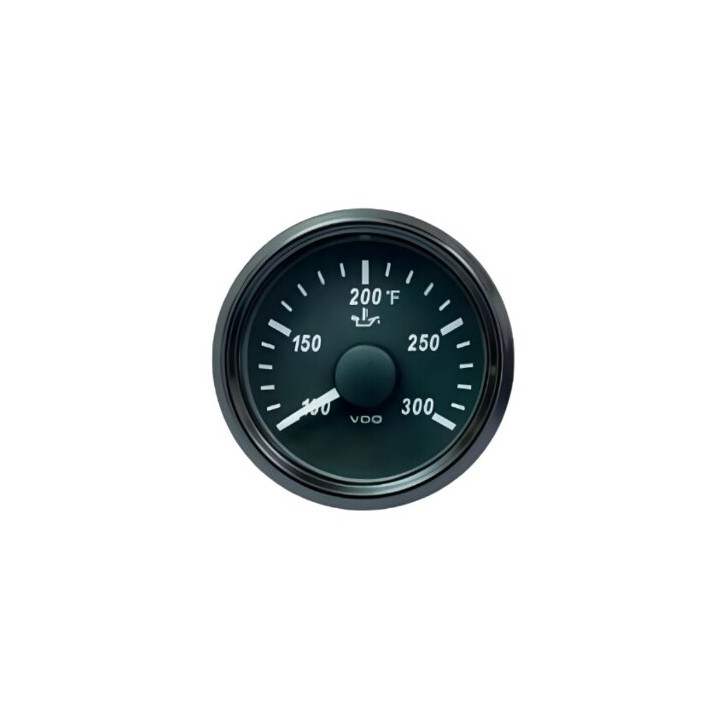 VDO Temperature Gauge Singleviu 52mm 300f Oil 322,8 18,6ohm 12/24v