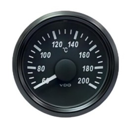 VDO Temperature Gauge Singleviu 52mm 200c Cyl 482,5 14,3ohm 12/24v