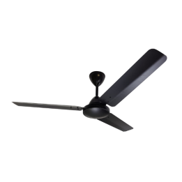 Solent BE-CEI-0000002 Ceiling Fan Whirlwind 3Blade 1200mm + Reg1F Wall - Black
