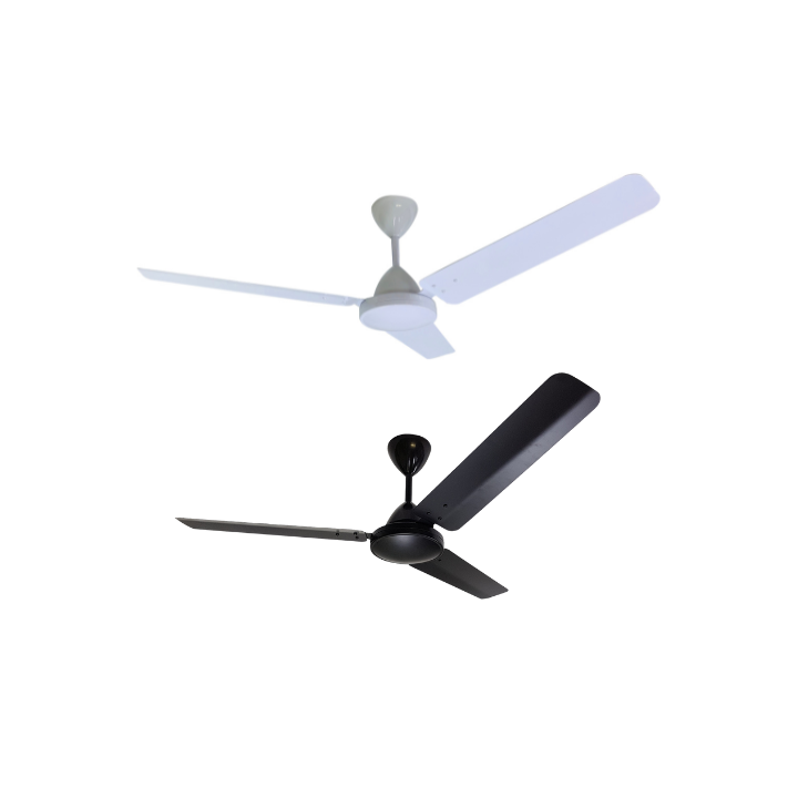 Solent BE-CEI-0000002 Ceiling Fan Whirlwind 3Blade 1200mm + Reg1F Wall - Black