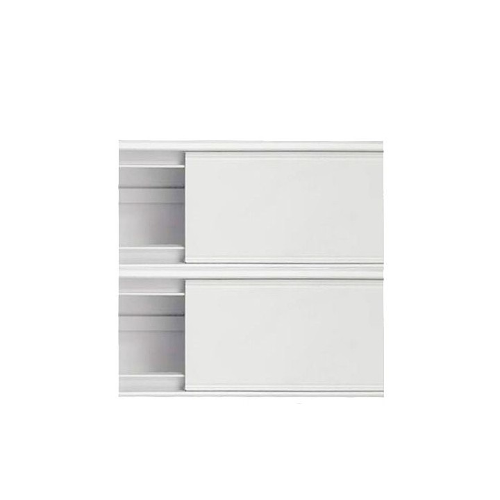 BE-CEN-0000193 P801 Double Compartment Power Skirting Per 2.4mtr Length - Various colours - Textured White