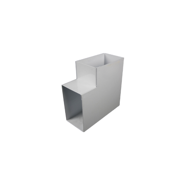 BE-CEN-0000126 ECO2 Double Compartment PVC Power Skirting Horizontal Bend - Black