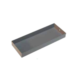 BE-CEN-0000223 ECO2 Double Compartment PVC Power Skirting End Cap - Grey