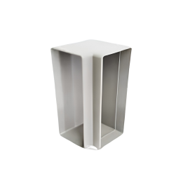 BE-CEN-0000227 ECO2 Double Compartment PVC Power Skirting Flat Vertical Elbow - Grey