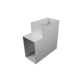 BE-CEN-0000216 ECO1 Single Compartment PVC Power Skirting Flat Vertical Elbow - White