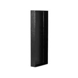 BE-CEN-0000184 P802 Single Compartment Power Skirting End Cap - Various colours - Sand Paper Black