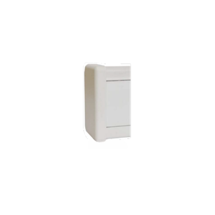 BE-CEN-0000121 ECO1 Single Compartment PVC Power Skirting End Cap - Black