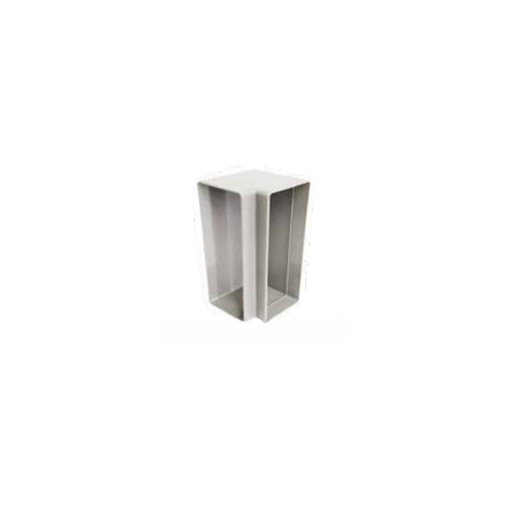 BE-CEN-0000210 ECO1 Single Compartment PVC Power Skirting Horizontal Bend - White